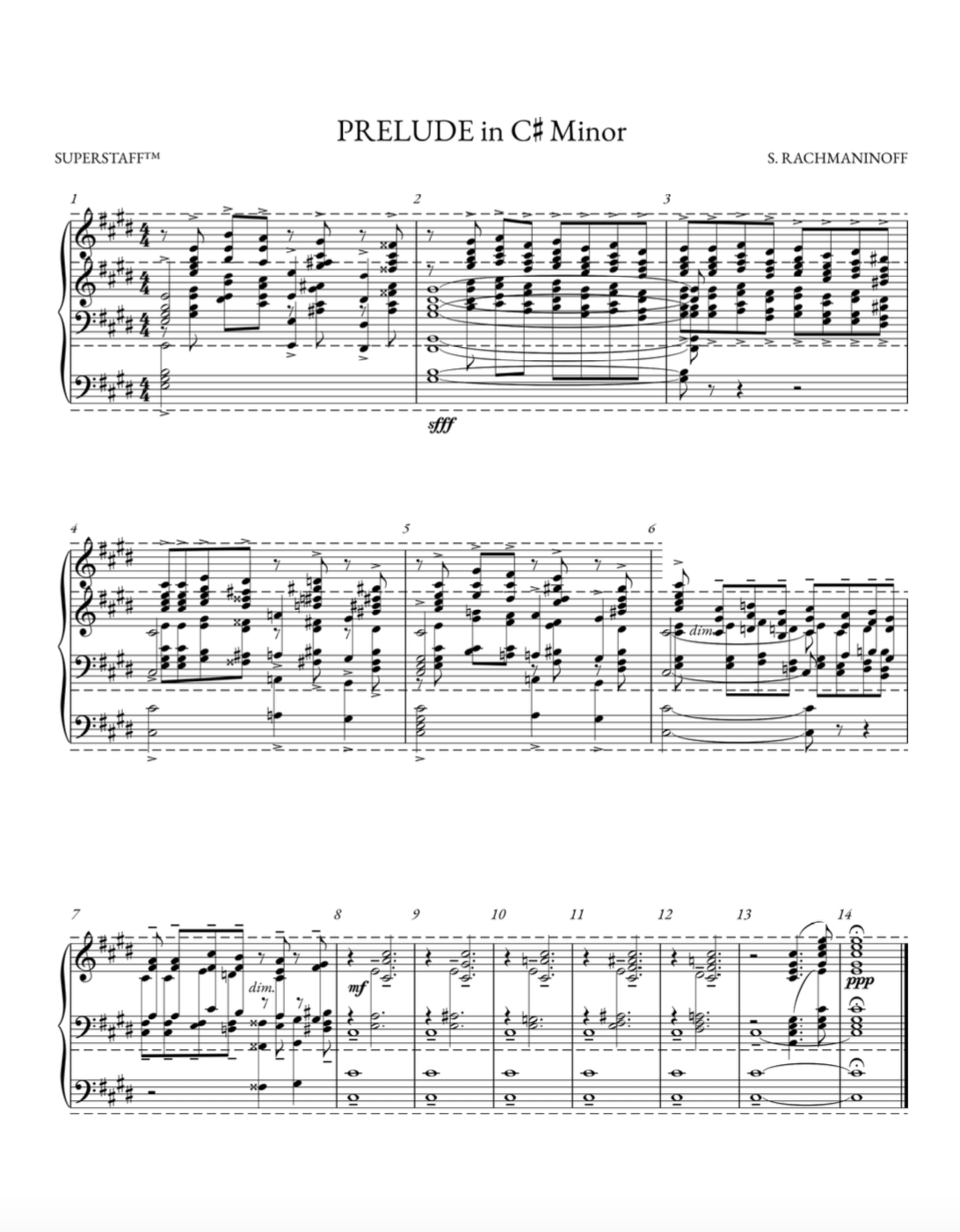 Rachmaninoff Superstaff